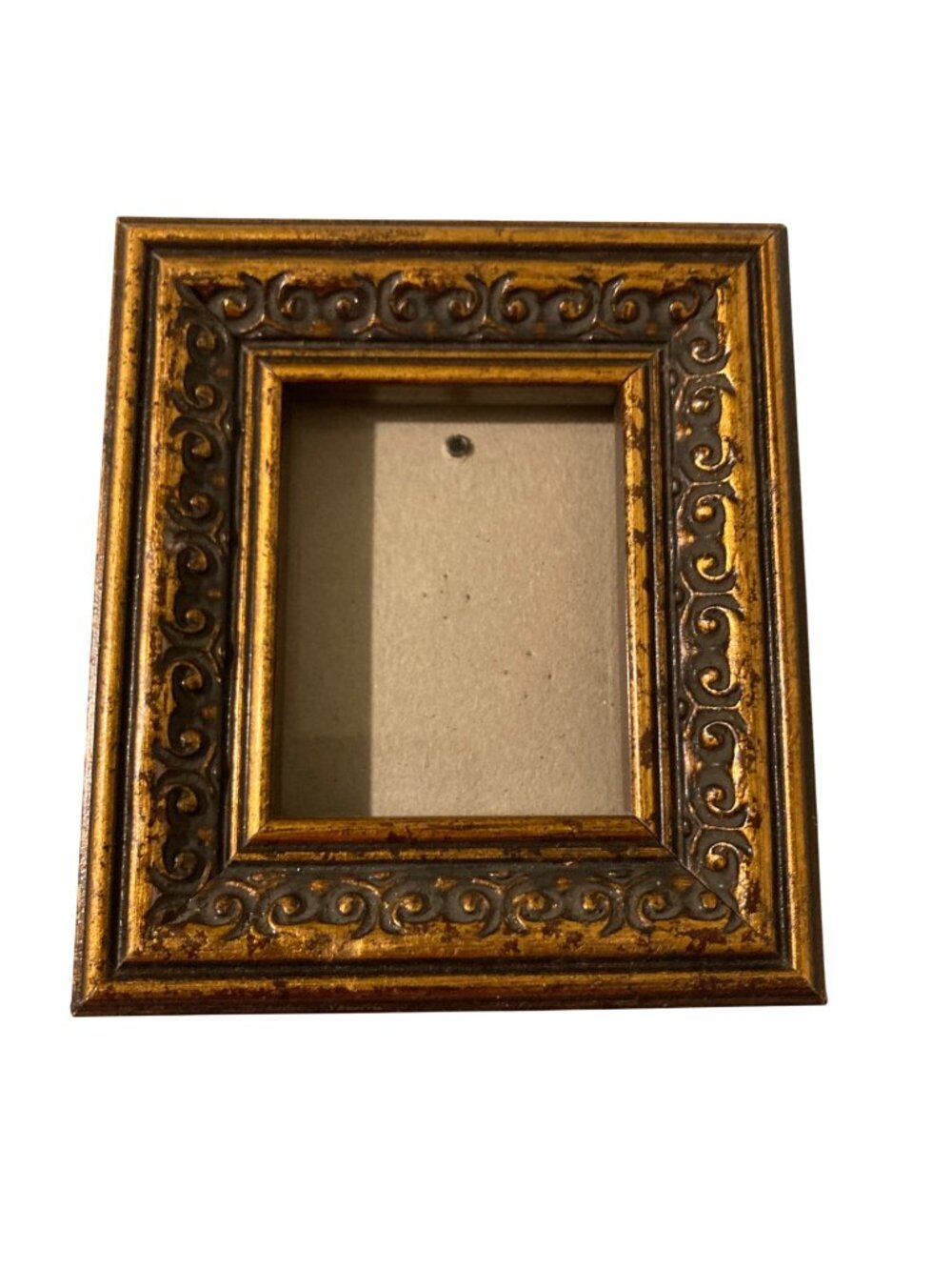 Vintage Ornate Gold And Brown Miniature Picture Frame Gallery Wall